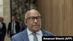 FILE: President of Comoros and newly elected Chairperson of the African Union (AU) Azali Assoumani arrives on the second day of the 36th Ordinary Session of the Assembly of the African Union (AU) at the Africa Union headquarters in Addis Ababa on February 19, 2023. 
