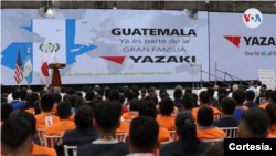 Yazaki abre fábrica en Guatemala [Foto cortesía de la Secretaría de Comunicación de la Presidencia]