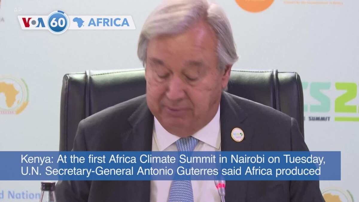 VOA60 Africa - UN Chief Calls For More Equitable Financing For Green Energy