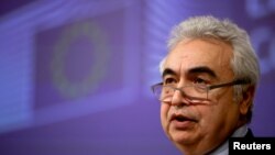 FILE - Fatih Birol, Executive Director of the International Energy Agency, attends a news conference in Brussels, Belgium, Dec. 12, 2022.