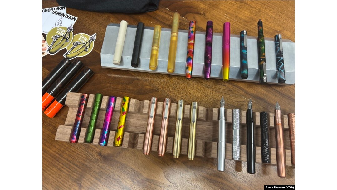 Schon pens, made in Philadelphia, range in price from $120 to $400.