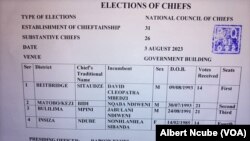 Chiefs Council elections