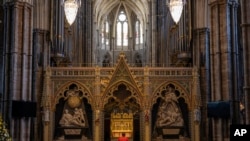 File - a general view inside westminster abbey in london, wednesday, april 12, 2023, before the coronation of the king.