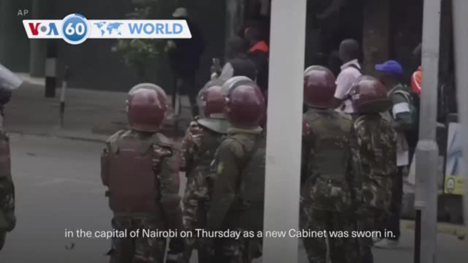 VOA60 World- Kenyan police continued to clash with protesters calling for the president’s resignation in the capital of Nairobi 