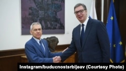 Arhiv - Ambasador Ruske Federacije Aleksandar Bocan-Harčenko i predsednik Srbije Aleksandar Vučić