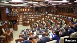 Эаседание парламента Молдовы в Кишиневе 16 февраля 2023 года.