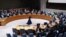 Members of the Security Council vote on a resolution regarding the situation in Israel and Gaza at a council meeting on the situation in the Middle East, at the United Nations, Oct. 18, 2023, in New York. 