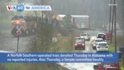 VOA60 America - Another Norfolk Southern-operated train derails