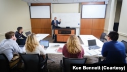 Students attend class at Wake Forest University's School of Law in Winston-Salem, North Carolina in this 2020 photo. (Courtesy Wake Forest University/Ken Bennett)

