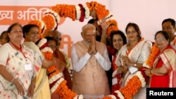 India's Prime Minister Narendra Modi attends an election campaign rally in Meerut, India, March 31, 2024.