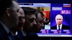 President Putin hails election victory, but critics make presence known despite harsh suppression.