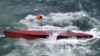 Keoyoung Sun, a capsized South Korean-flagged chemical tanker, is seen off the western Japan city of Shimonoseki, Yamaguchi Prefecture in western Japan, March 20, 2024, in this photo taken by Kyodo.