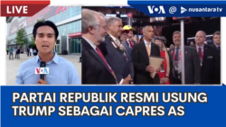 Laporan VOA untuk Nusantara TV: Partai Republik Resmi Mengusung Trump Sebagai Capres
