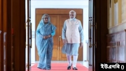 বাংলাদেশের প্রধানমন্ত্রী শেখ হাসিনা ও ভারতের প্রধানমন্ত্রী নরেন্দ্র মোদী