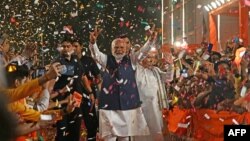 مودي په ټاکنو کې خپله بریا نمانځي