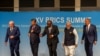 Os líderes dos BRICS durante a cimeira do bloco em Joanesburgo, África do Sul, no dia 23 de agosto de 2023.