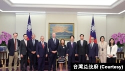 台湾副总统兼当选总统赖清德在台北会见美国会众议院跨党派访问团。（资料照， 2024年4月23日）