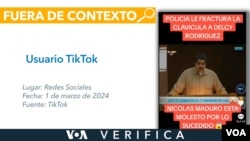 Un video de TikTok asegura que el presidente de Venezuela, Nicolás Maduro, dijo que la canciller Delcy Rodríguez fue agredida, pero se trata de un video de 2016.