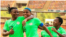 'Yan wasan Super Falcons suna murnar zura kwallo (Hoto: Facebook/Super Falcons)