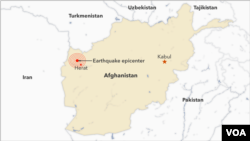 Epicentar snažnog zemljotresa jačine 6,3 po Rijterovoj skali pogodoio je zapadu pokrajinu Avganistana, Herat, na granici sa Iranom, 7. oktobra 2023.