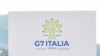 FILE - A G7 sign is seen during the group's Finance Ministers and Central Bank Governors' Meeting in Stresa, Italy, May 24, 2024. G7 leaders will hold their summit June 13-15, 2024, in Fasano, in Italy's southern Apulia region.