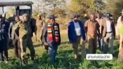 Mnangagwa, Masisi Touring Zimbabwe President's Farm With Ankole Cattle