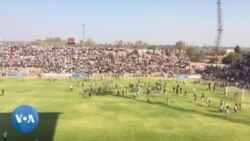 Soccer Fans Clashing With Police