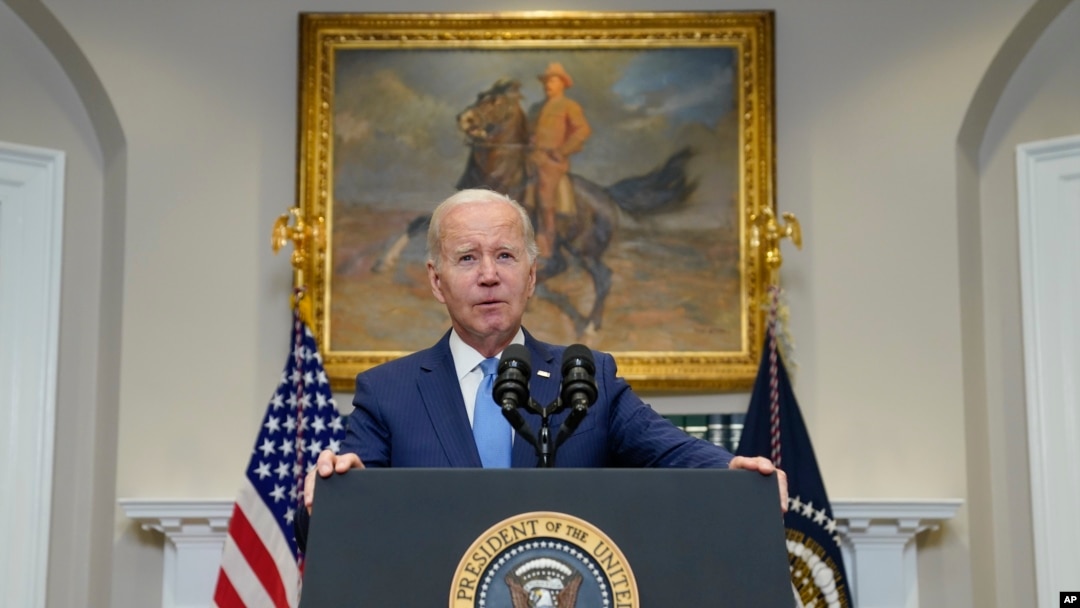 President Joe Biden speaks about ongoing debt limit talks in the Roosevelt Room of the White House, in Washington, May 17, 2023.