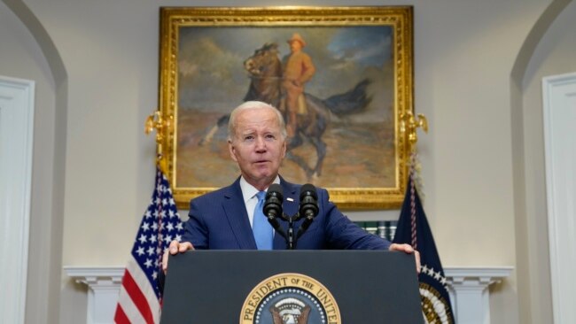 President Joe Biden speaks about ongoing debt limit talks in the Roosevelt Room of the White House, in Washington, May 17, 2023.