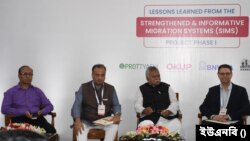 বঙ্গবন্ধু আন্তর্জাতিক সম্মেলন কেন্দ্রে এসআইএমএস প্রকল্পের আয়োজিত আলোচনা সভায় প্রতিমন্ত্রী শফিকুর রহমান চৌধুরী। ২১ মার্চ, ২০২৪।