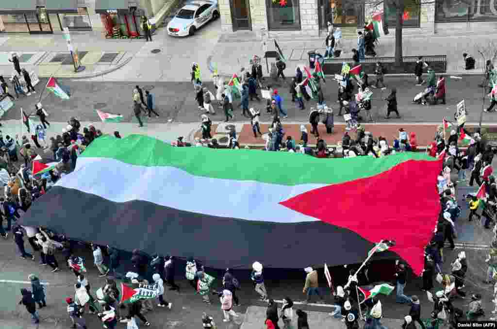تظاهرات به حمایت از فلسطینیان در واشنگتن&zwnj;دی&zwnj;سی، تاریخ ۱۳ جنوری ۲۰۲۴
