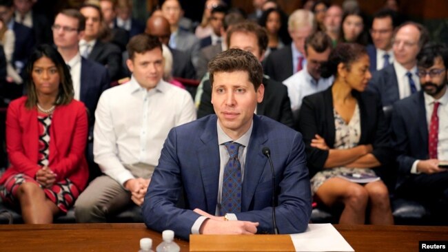 OpenAI CEO Sam Altman testifies before a Senate Judiciary Privacy, Technology & the Law Subcommittee hearing on Capitol Hill in Washington, May 16, 2023.