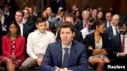 OpenAI CEO Sam Altman testifies before a Senate Judiciary Privacy, Technology & the Law Subcommittee hearing on Capitol Hill in Washington, May 16, 2023.