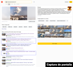 Captura de los resultados de la búsqueda de imagen con Yandex.