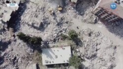 Hatay’da Enkaz Kaldırma Çalışmalarına Kuşbakışı 