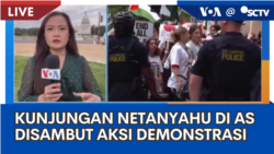 Laporan VOA untuk SCTV: Aksi Demonstrasi Sambut Kedatangan Netanyahu di Kongres AS