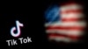 TikTok标识和美国国旗