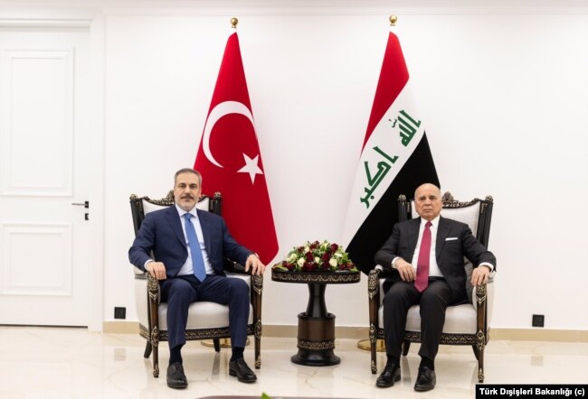 Dışişleri Bakanı Hakan ve Irak Cumhuriyeti Başbakan Yardımcısı ve Dışişleri Bakanı Fuad Hüseyin