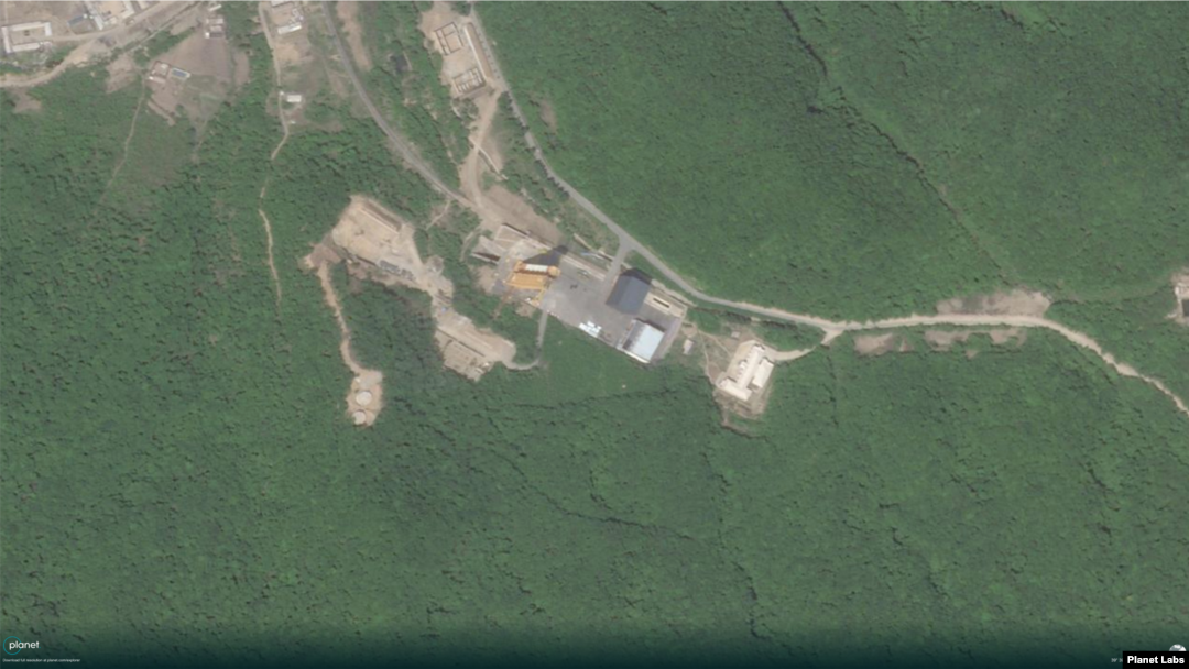 동창리 서해위성발사장을 촬영한 16일 자 위성사진. 사진=Planet Labs.