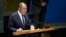 Russian Foreign Minister Sergey Lavrov addresses the 78th session of the United Nations General Assembly at United Nations headquarters, Sept. 23, 2023. 