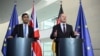 德国总理朔尔茨与英国首相苏纳克在柏林举行的联合记者会上讲话。（2024年4月24日）