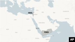 中东和非洲地图，包含红海、以色列和也门