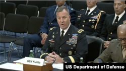 FILE - Army Gen. Michael E. Kurilla, commander of U.S. Central Command, testifies before the Senate Armed Services Committee, March 7, 2024. (Source: Defense Department)