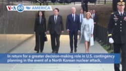 VOA60 America - Biden and Yoon Agree No Nuclear Weapons for South Korea