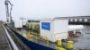 Equipment on a barge for UCLAs SeaChange climate change carbon removal project at the Port of Los Angeles in San Pedro, California on April 12, 2023.