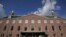 FILE - Visitors use one of the entrances to the museum during a press preview of the Hermitage Amsterdam museum in Amsterdam, Netherlands, on June 18, 2009.