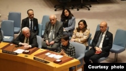 Menlu RI Retno Marsudi mengajukan tiga tuntutan dalam debat terbuka Dewan Keamanan PBB di New York, hari Selasa (23/1). (courtesy: Kemlu RI)