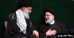 Ebrahim Raisi and Ali Khamenei.