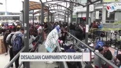 Retiran campamento en garita fronteriza de Tijuana, México