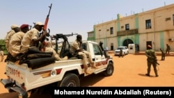 (FILE) Security forces outside the National Prison in Khartoum, Sudan.